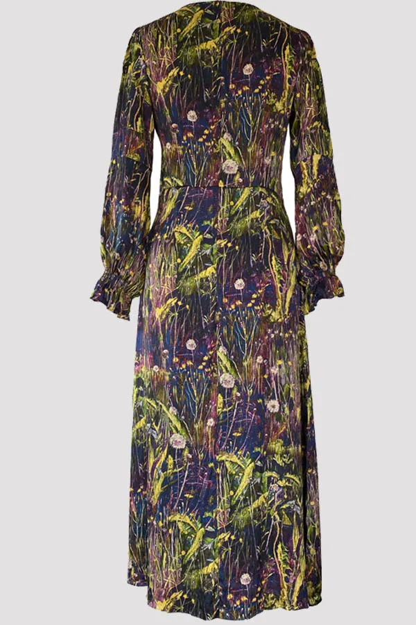 Phene Meadow Purple/Mustard Maxi Dress