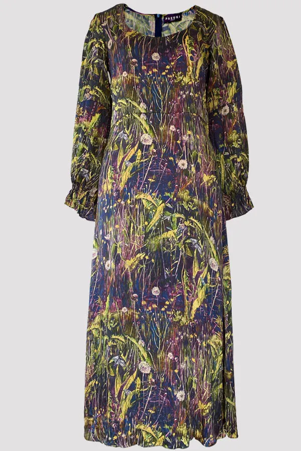 Phene Meadow Purple/Mustard Maxi Dress