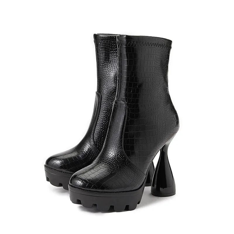 Platform Heeled Boots