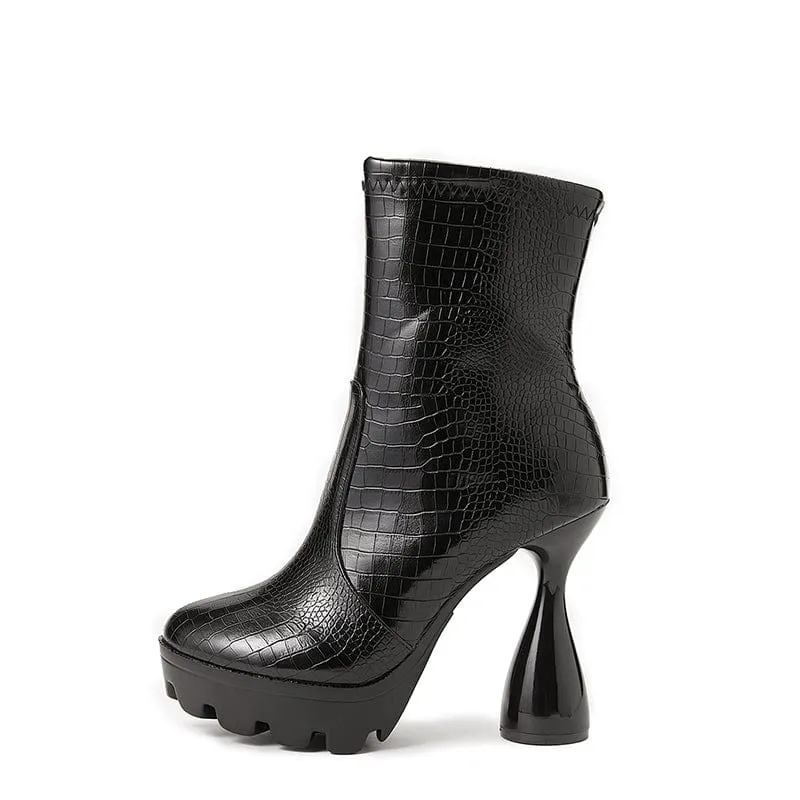 Platform Heeled Boots