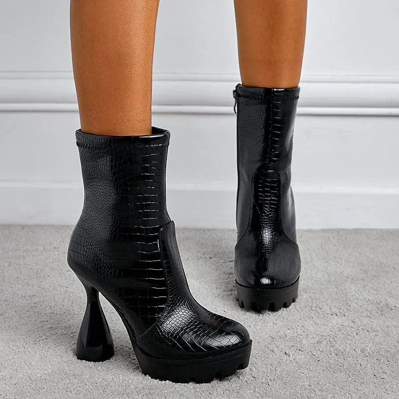 Platform Heeled Boots