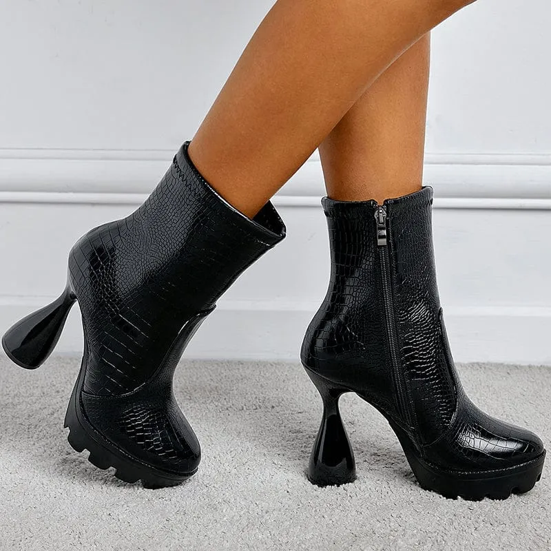 Platform Heeled Boots