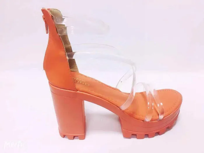 Platform Perspex Chunky Heels