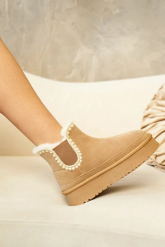 Platform Stitch Bootie