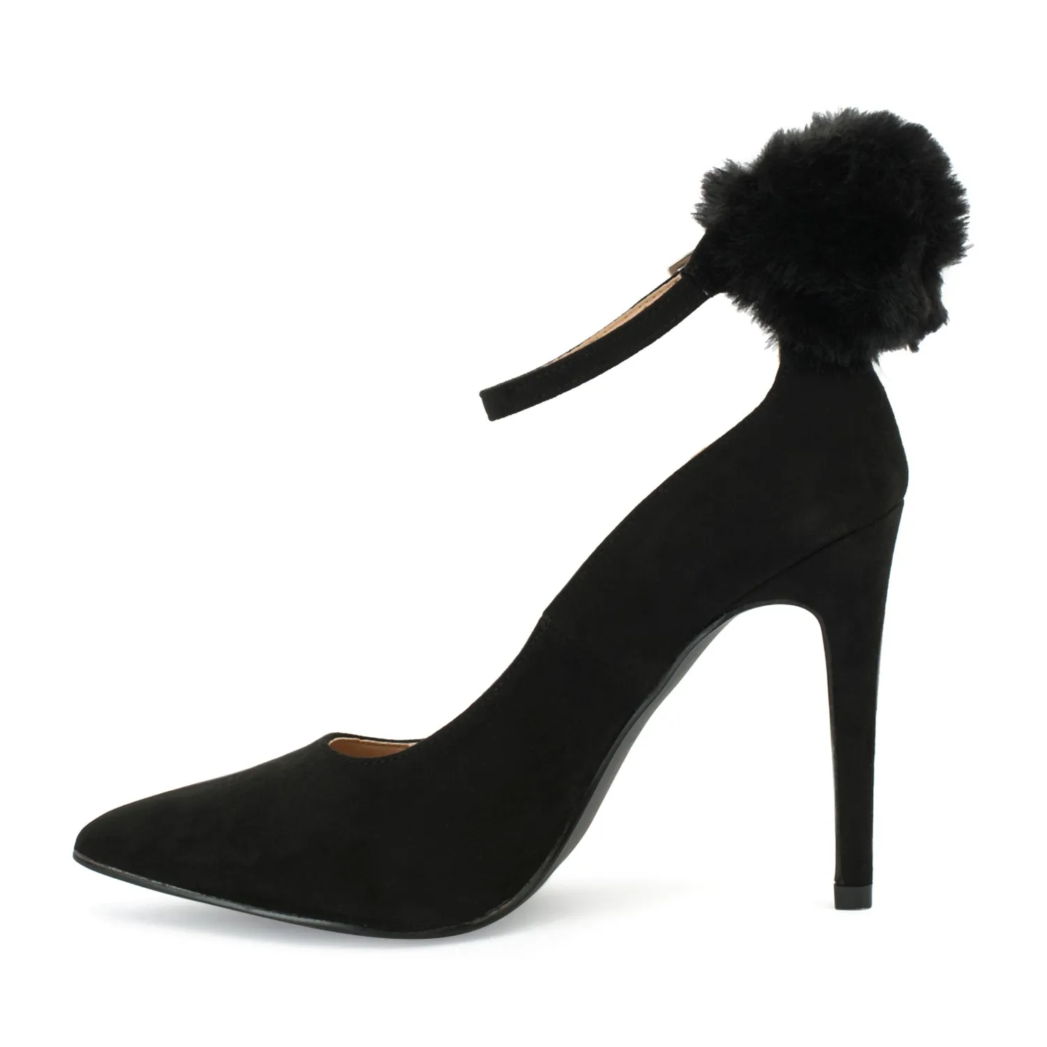 Pointy Toe Pom Pom Stilettos