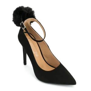 Pointy Toe Pom Pom Stilettos