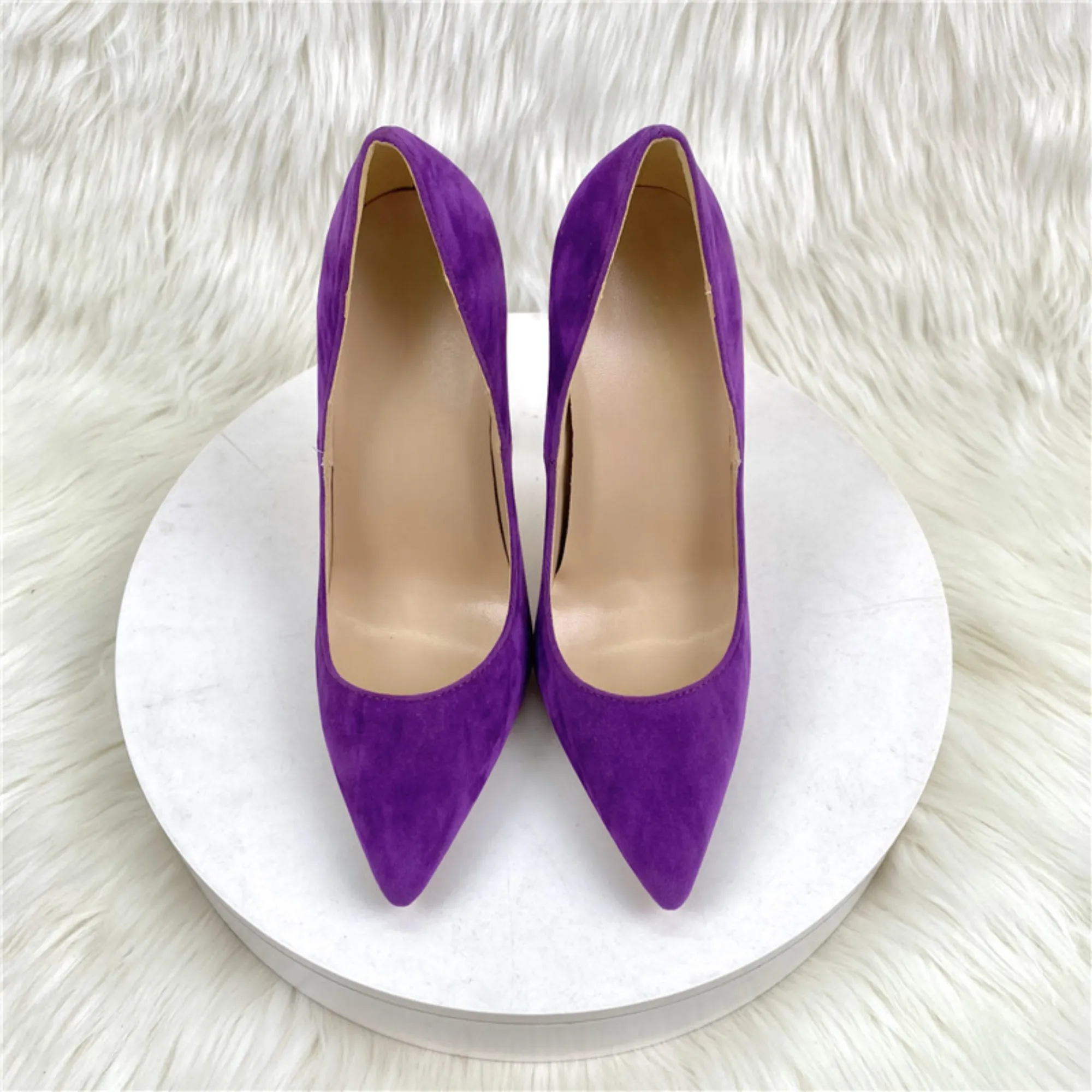 Pre Order:  Purple Suede Pointed Stilettos