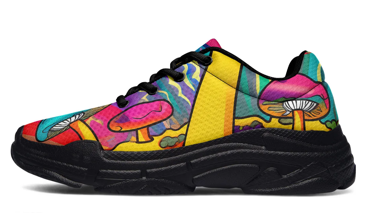 Psychedelic Mushies Chunky Sneakers