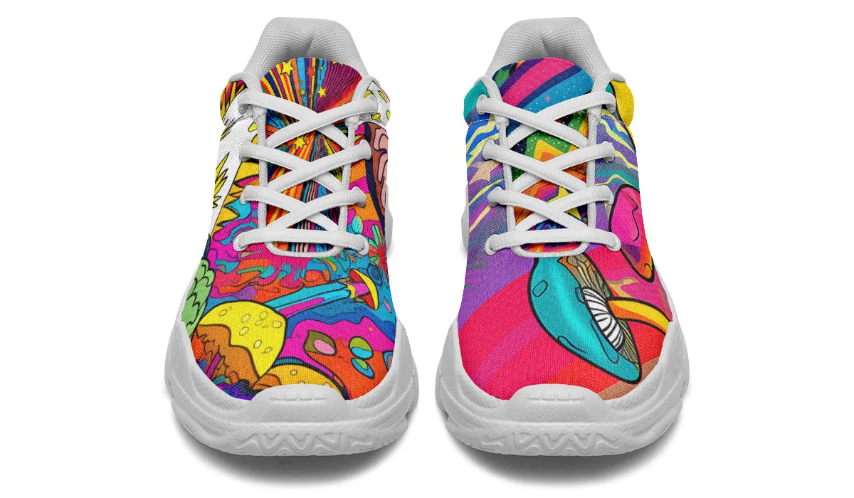 Psychedelic Mushies Chunky Sneakers