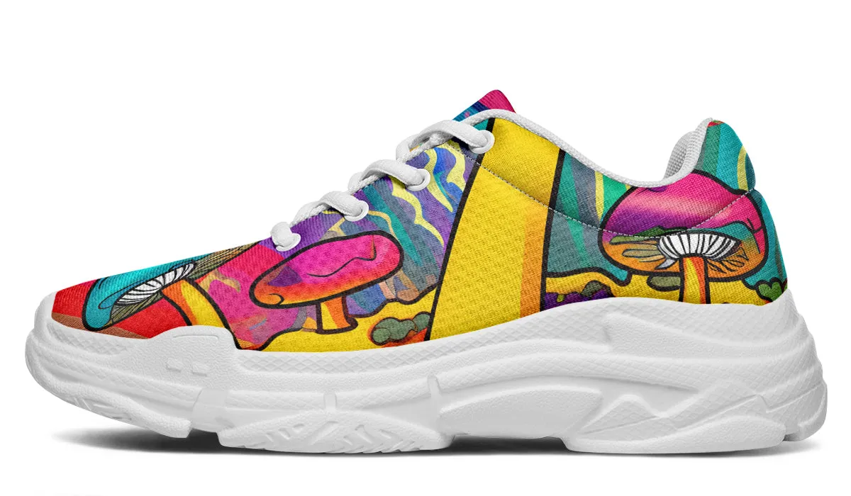 Psychedelic Mushies Chunky Sneakers