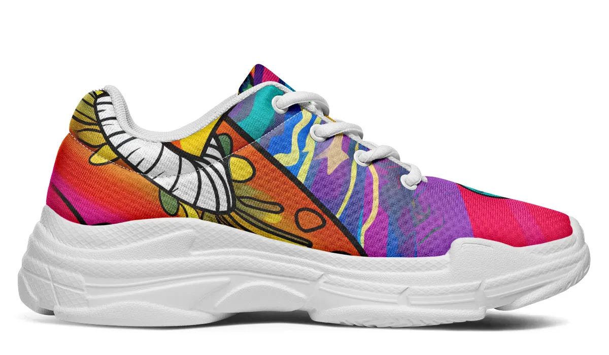 Psychedelic Mushies Chunky Sneakers