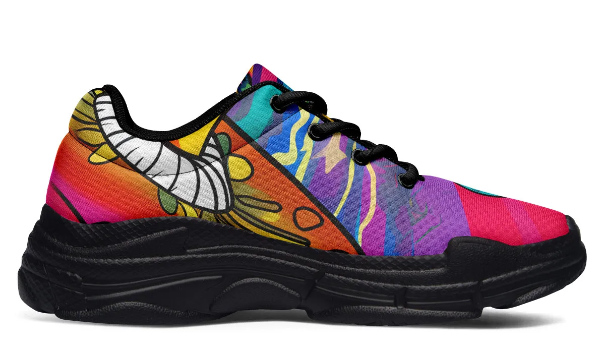 Psychedelic Mushies Chunky Sneakers