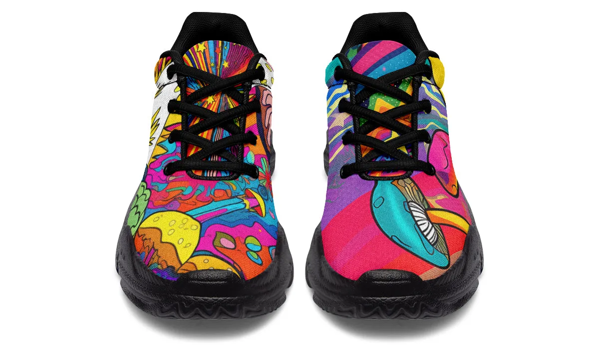 Psychedelic Mushies Chunky Sneakers