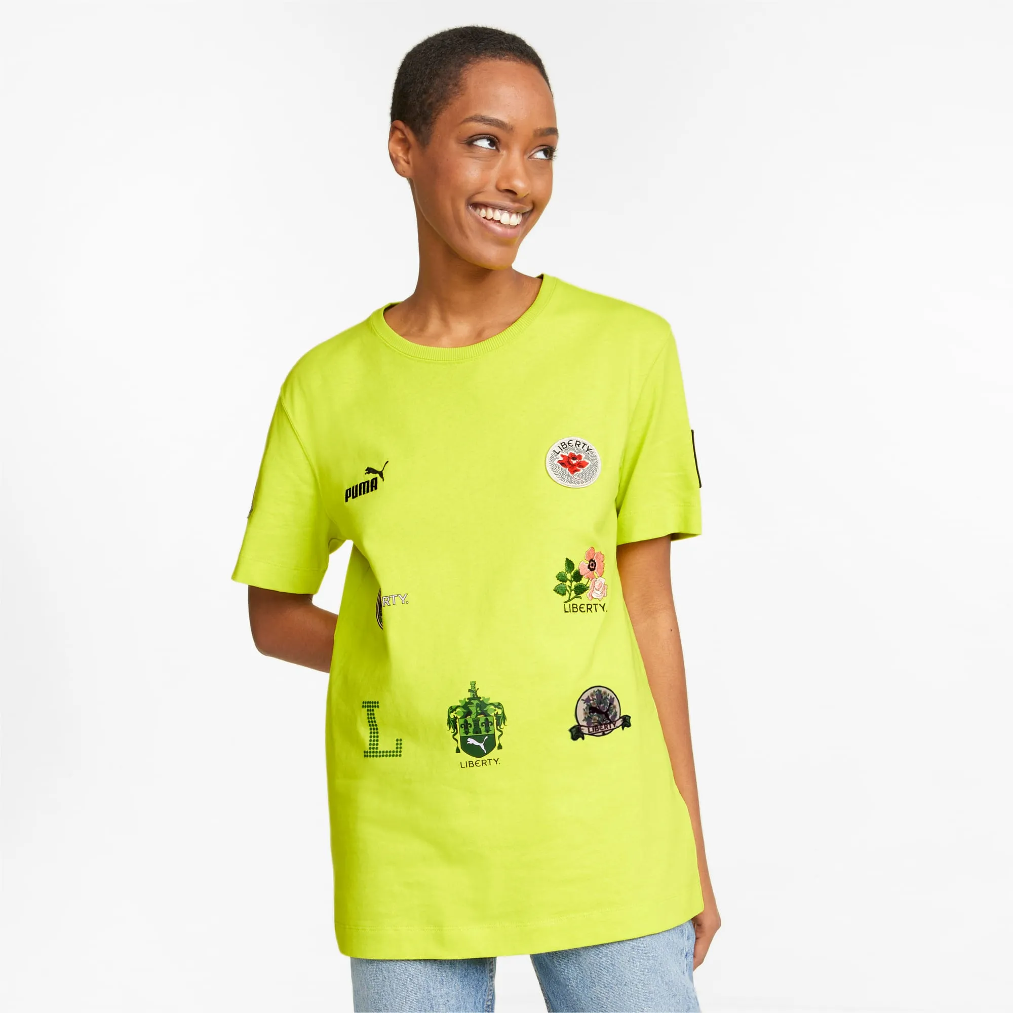 PUMA x LIBERTY Badge Women's Tee - Sulphur Spring