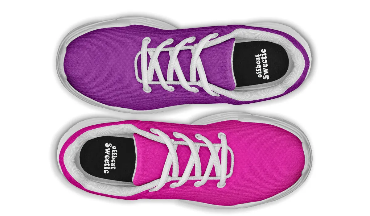 Purple And Pink Mismatch Chunky Sneakers