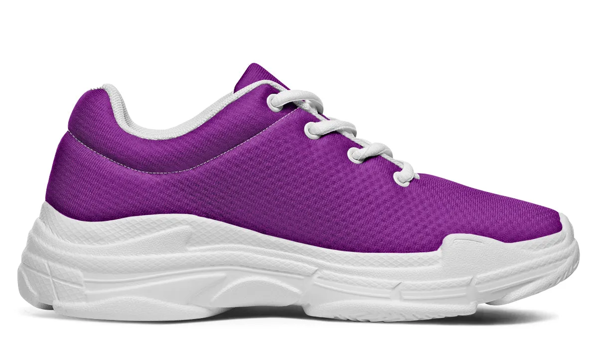 Purple And Pink Mismatch Chunky Sneakers