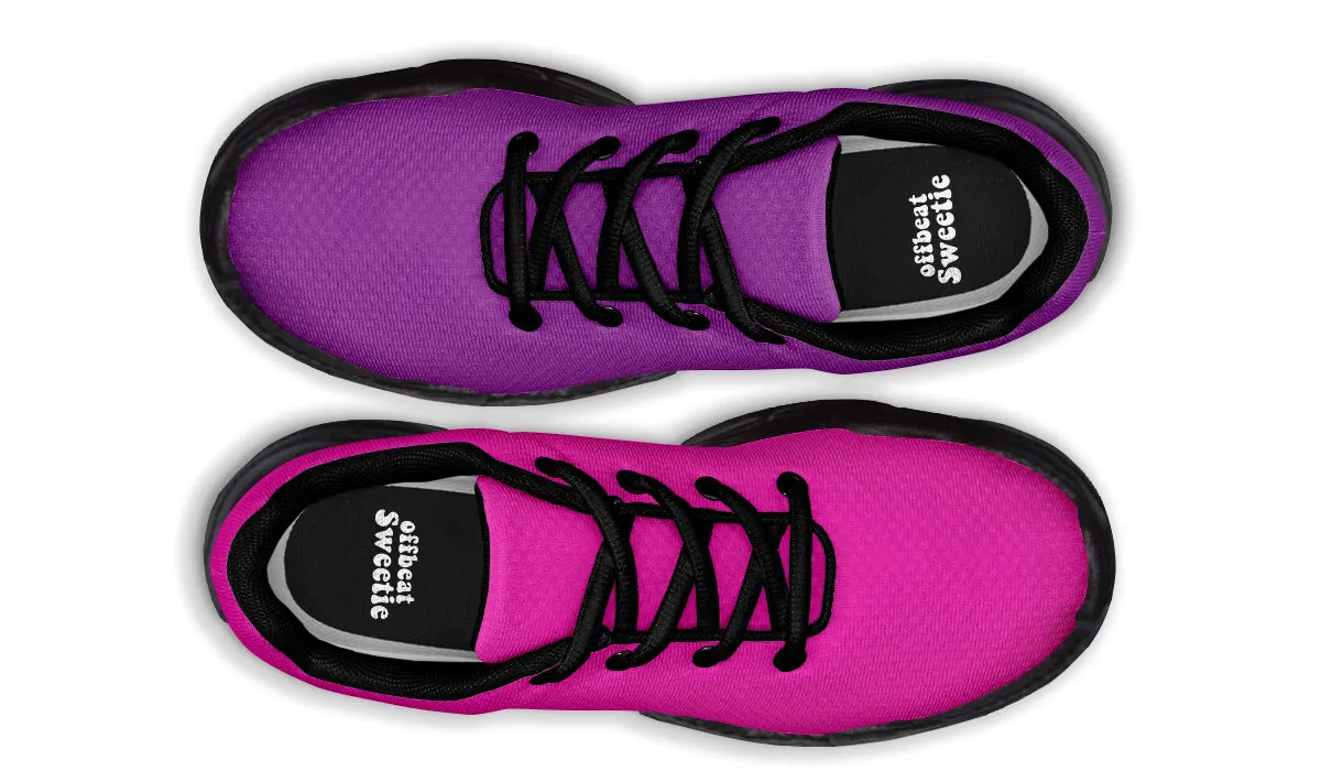 Purple And Pink Mismatch Chunky Sneakers