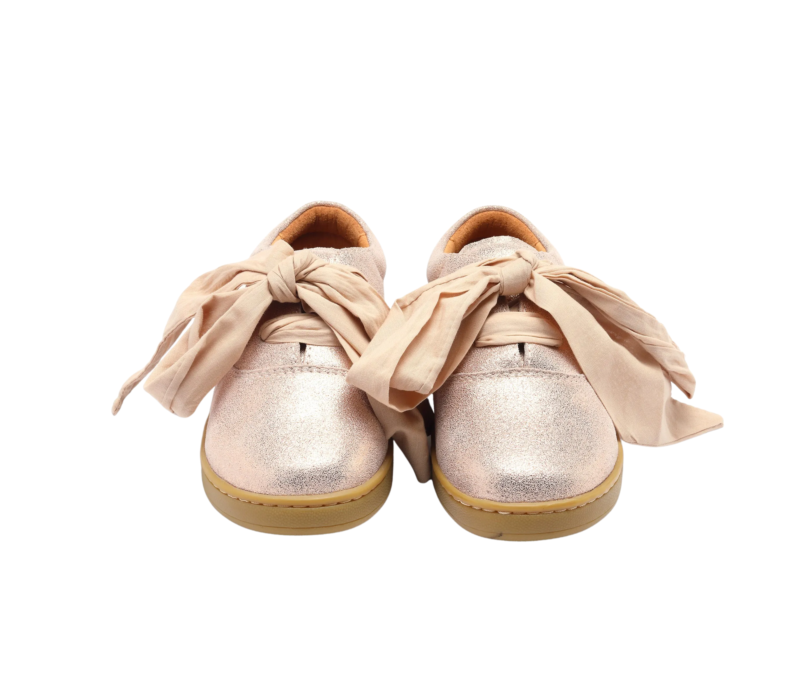 Qemilia Organza Sneakers | Powder Metallic Leather