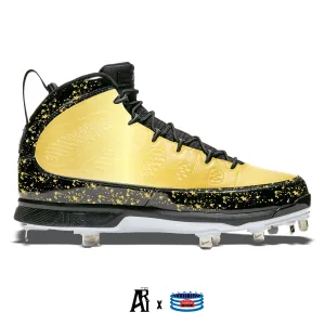 "Gold Splatter" Jordan 9 Retro Cleats