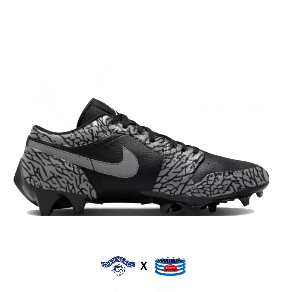 "Gray Safari” Jordan 1 Vapor Edge Low Cleats