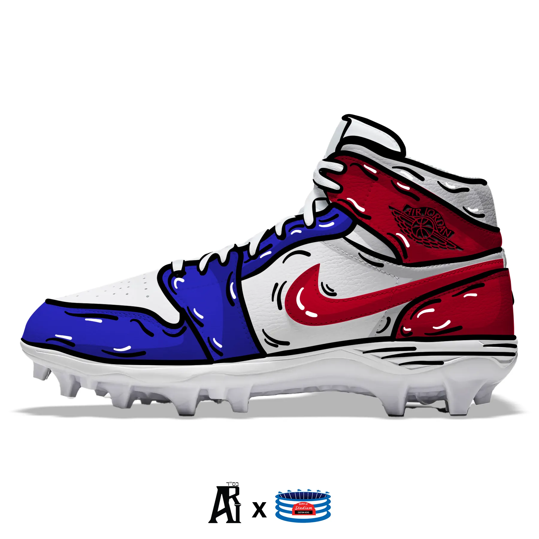 "USA Cartoon" Jordan 1 TD Cleats