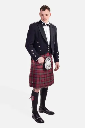 Red Nicolson Muted / Prince Charlie Kilt Hire Outfit