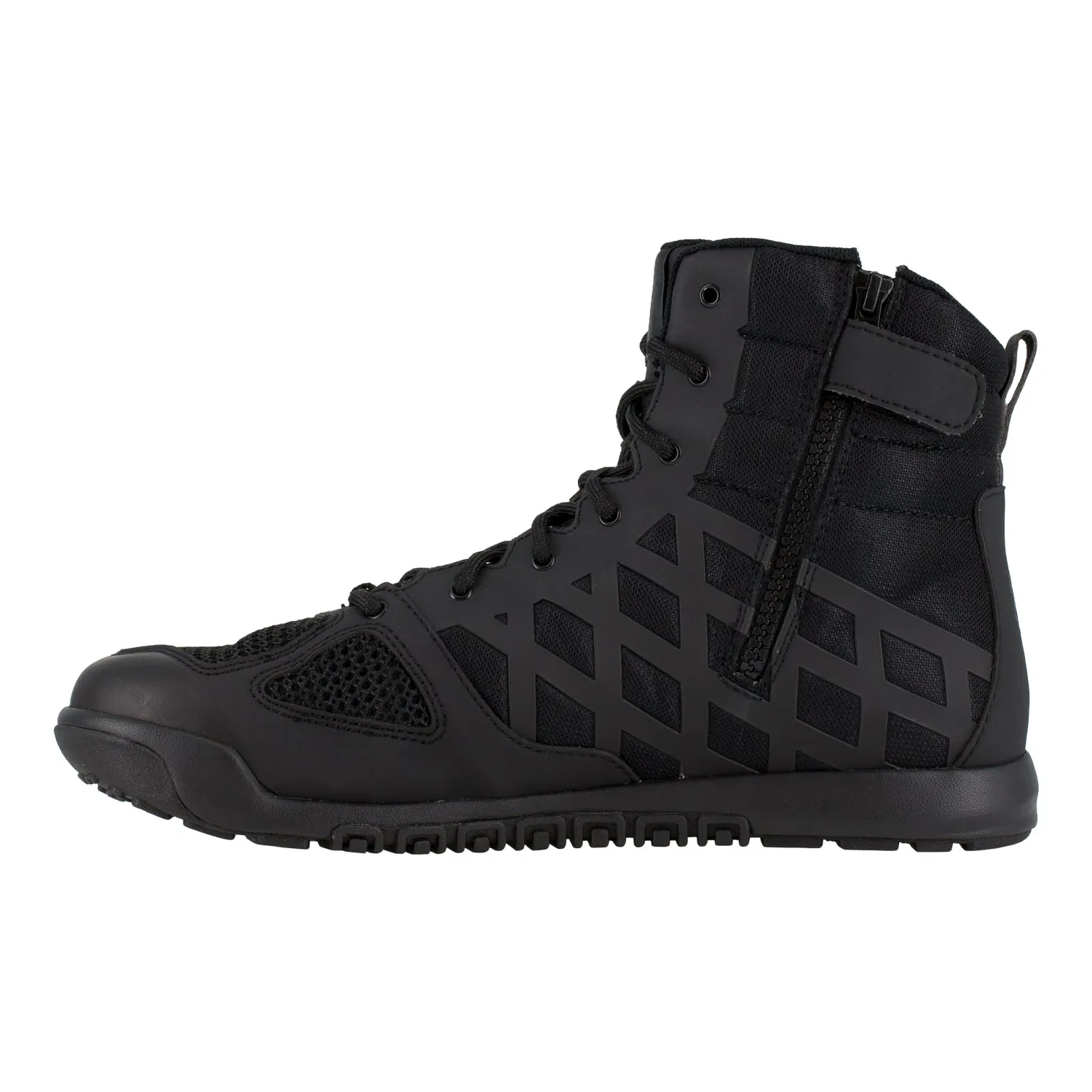 Reebok Mens Black Textile Military Boots Nano Tactical 6in