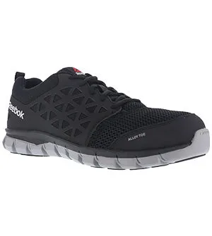 Reebok Men's Sublite Black Cushion Work Aluminum Safety Toe RB4041 EH