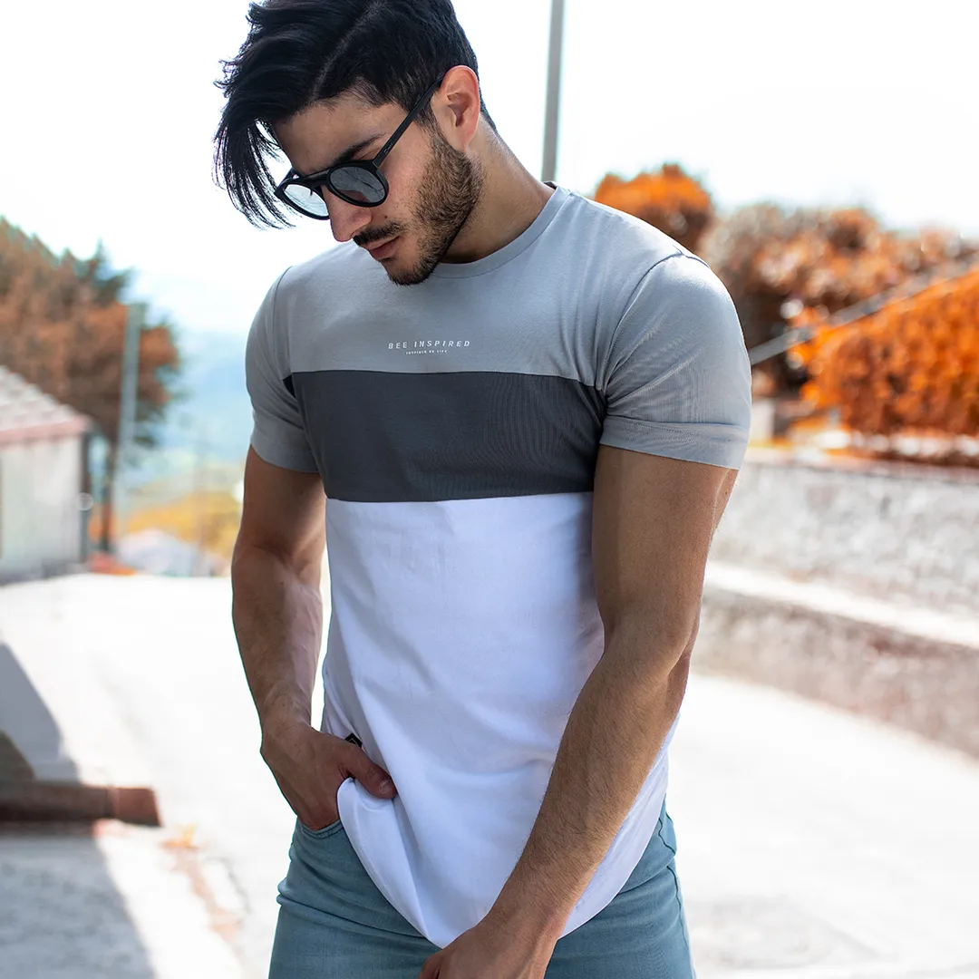 Regal Tee - Grey/Dark Grey/White