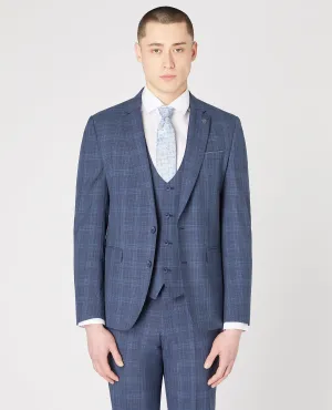 REMUS UOMO® Slim Fit Wool Rich Mix & Match Check Suit/Blue - New SS23