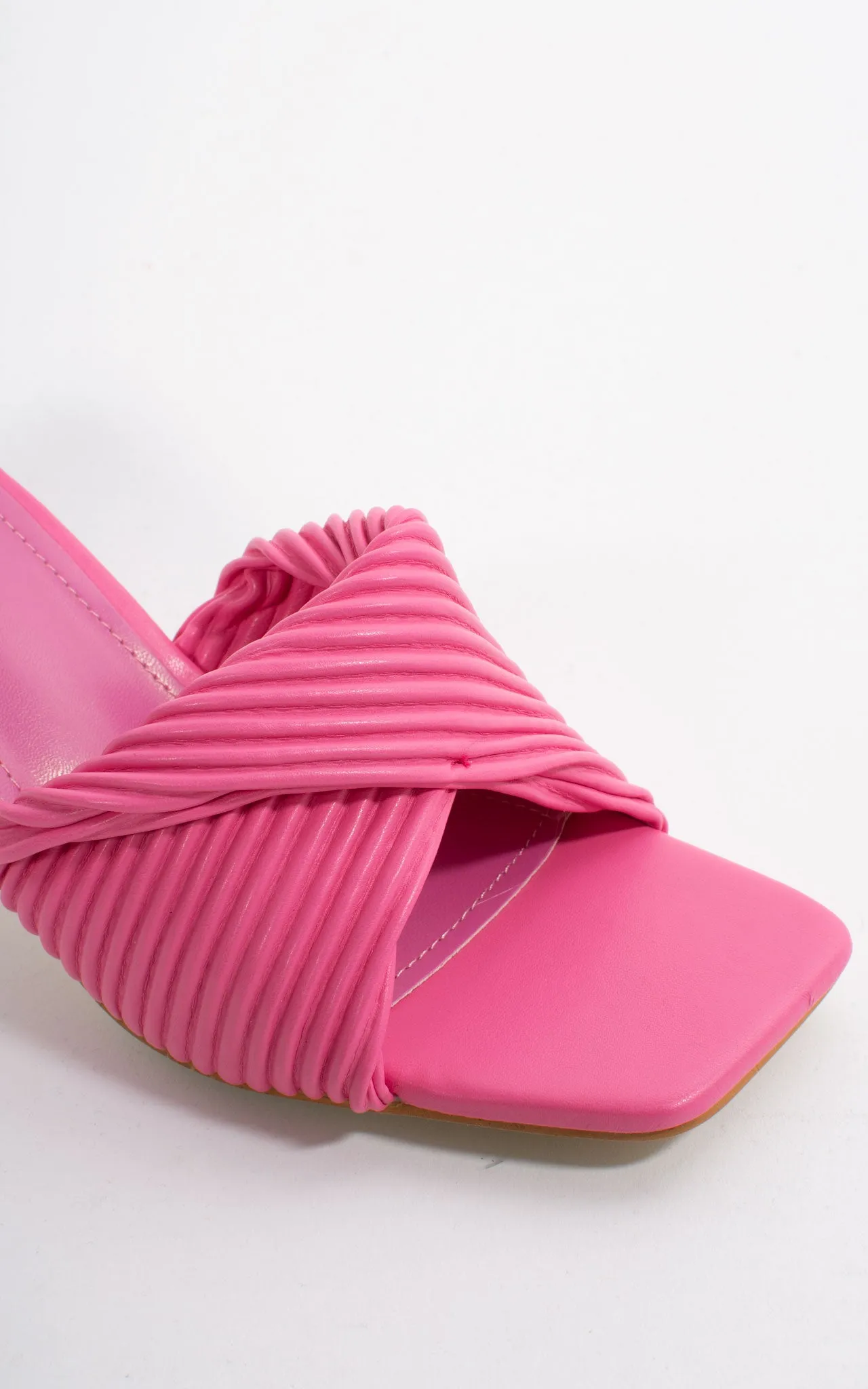 Ribbed Mule| Pink