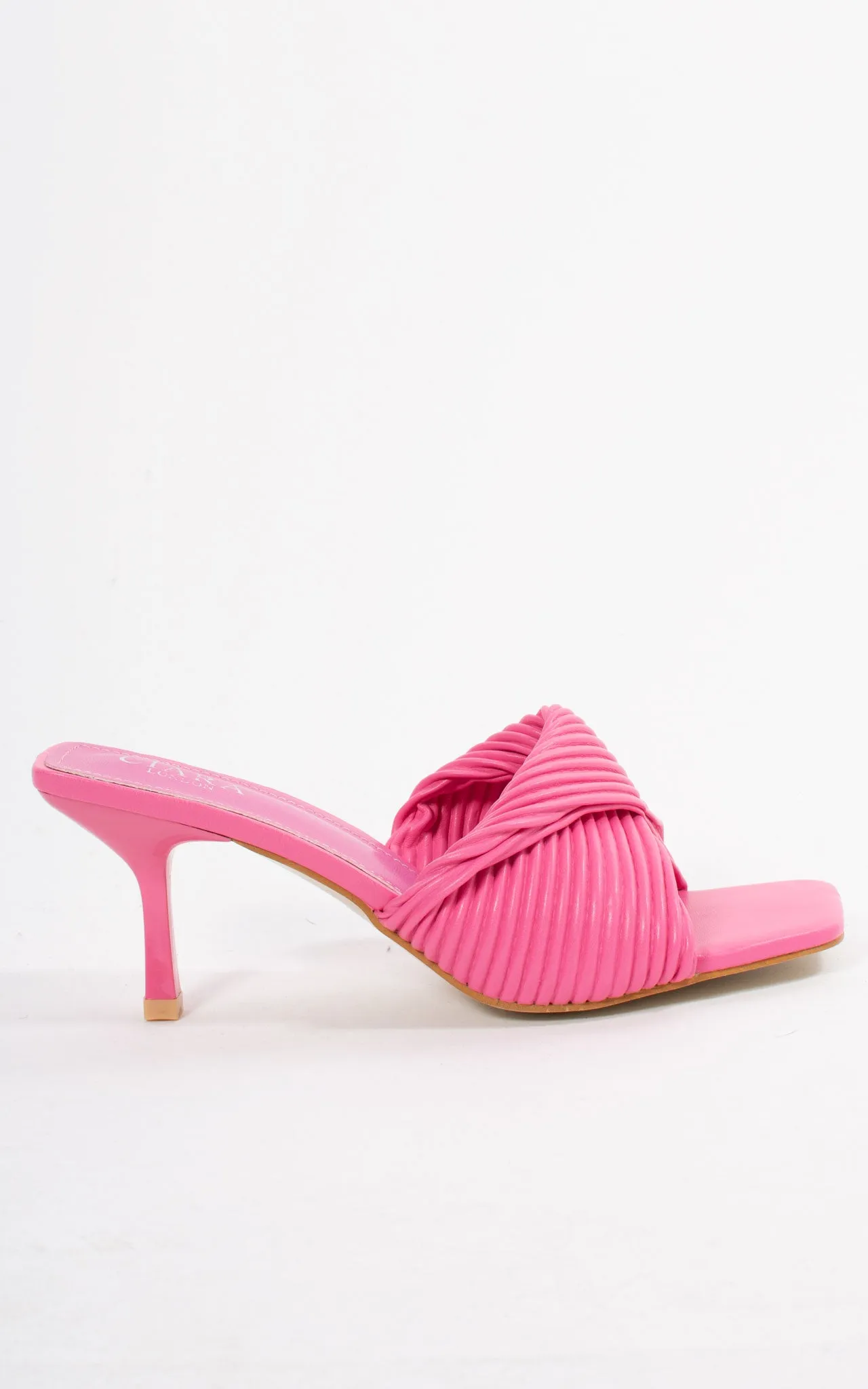 Ribbed Mule| Pink