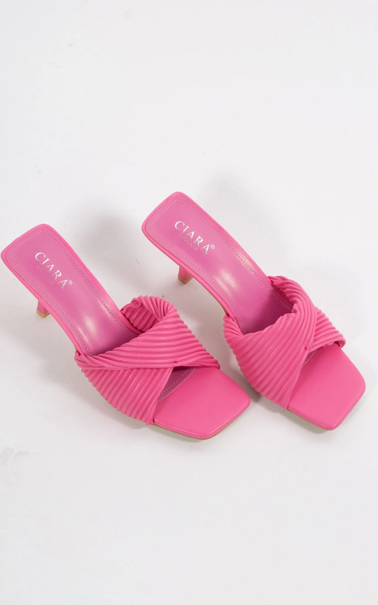 Ribbed Mule| Pink