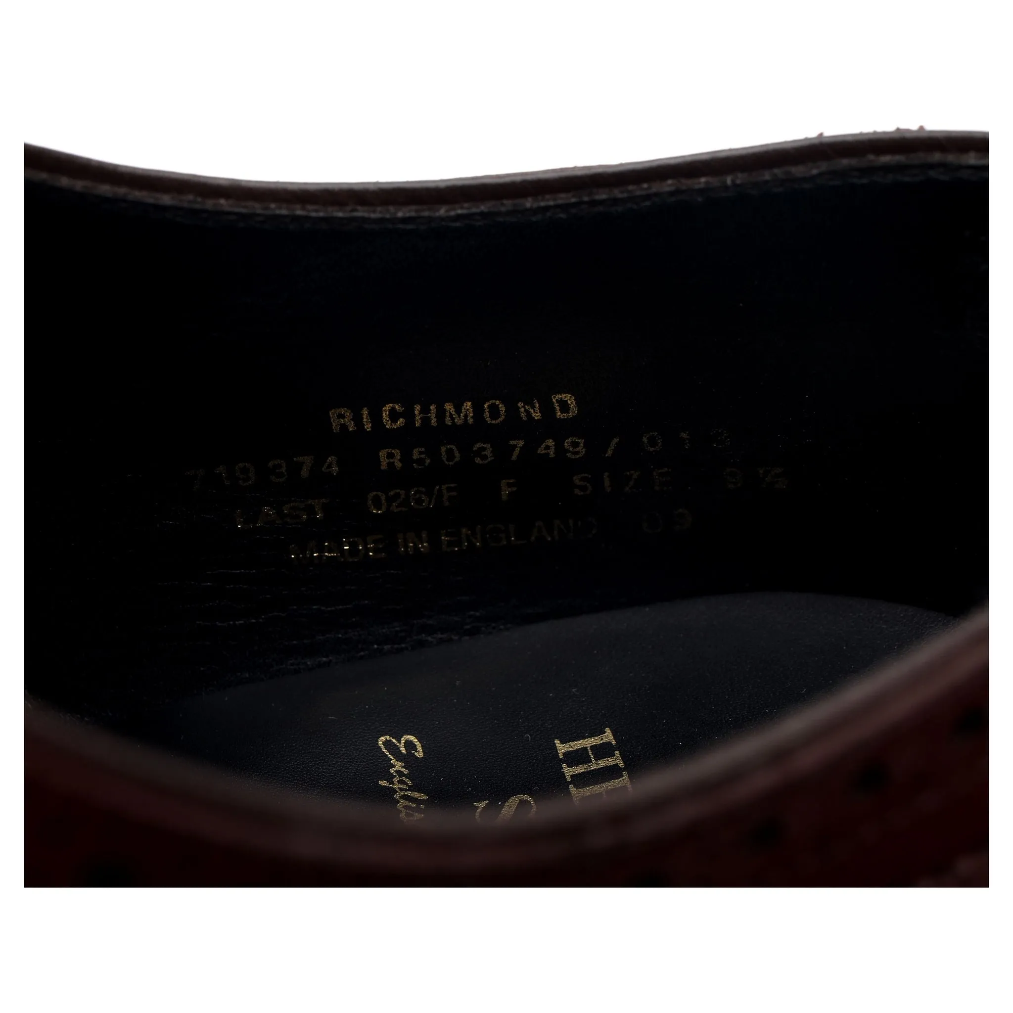 'Richmond' Burgundy Leather Brogues UK 9.5 F