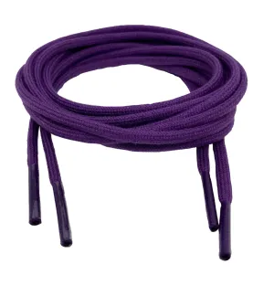 Round Cotton Purple Shoelaces - 3mm wide