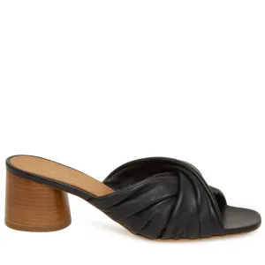 Ruched Mule - Black