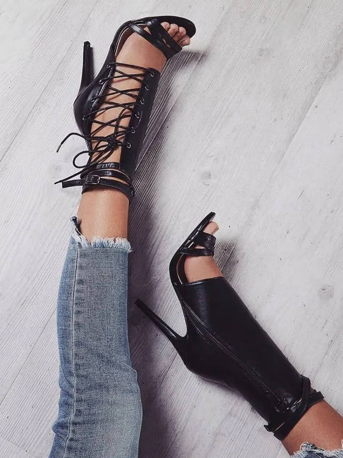 Sade Side Lace Heels