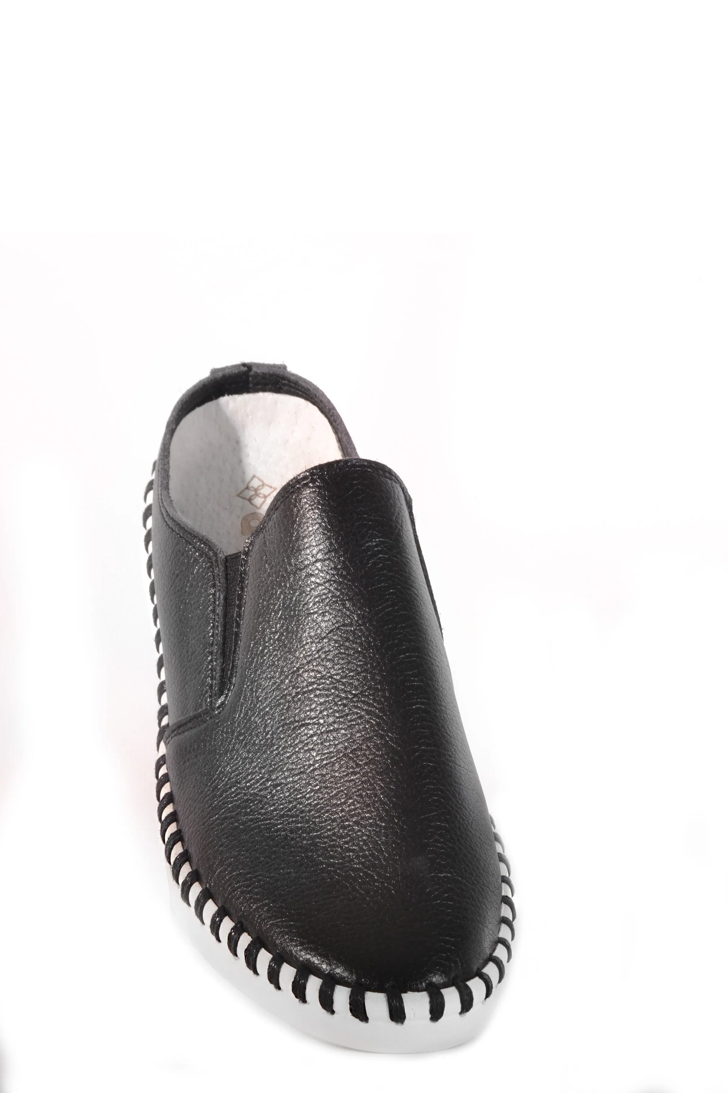 SALINAS SLIDE FAUX LEATHER BLACK