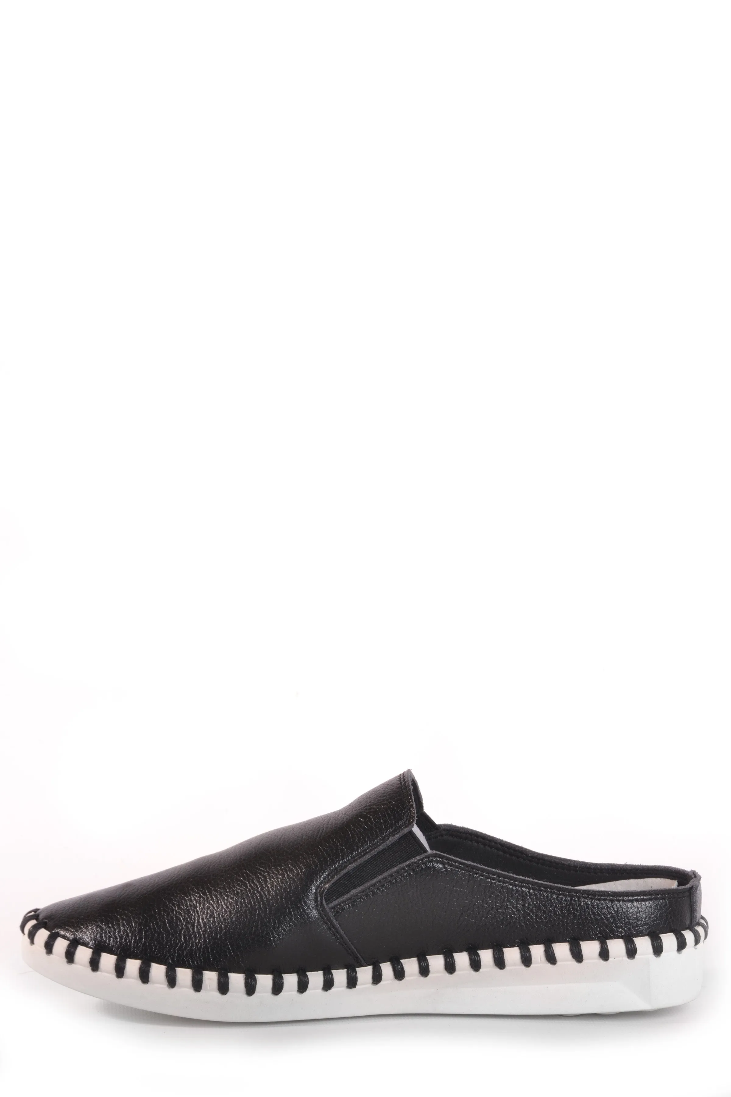 SALINAS SLIDE FAUX LEATHER BLACK