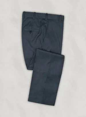 Scabal Blue Sharkskin Pure Wool Pants