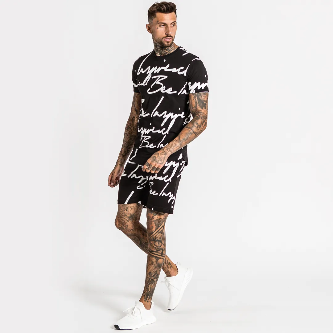 Script Tee - Black