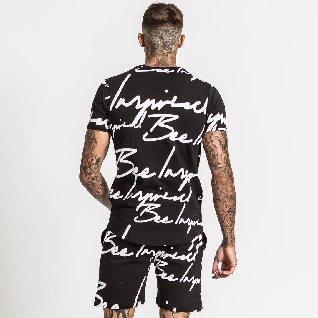 Script Tee - Black