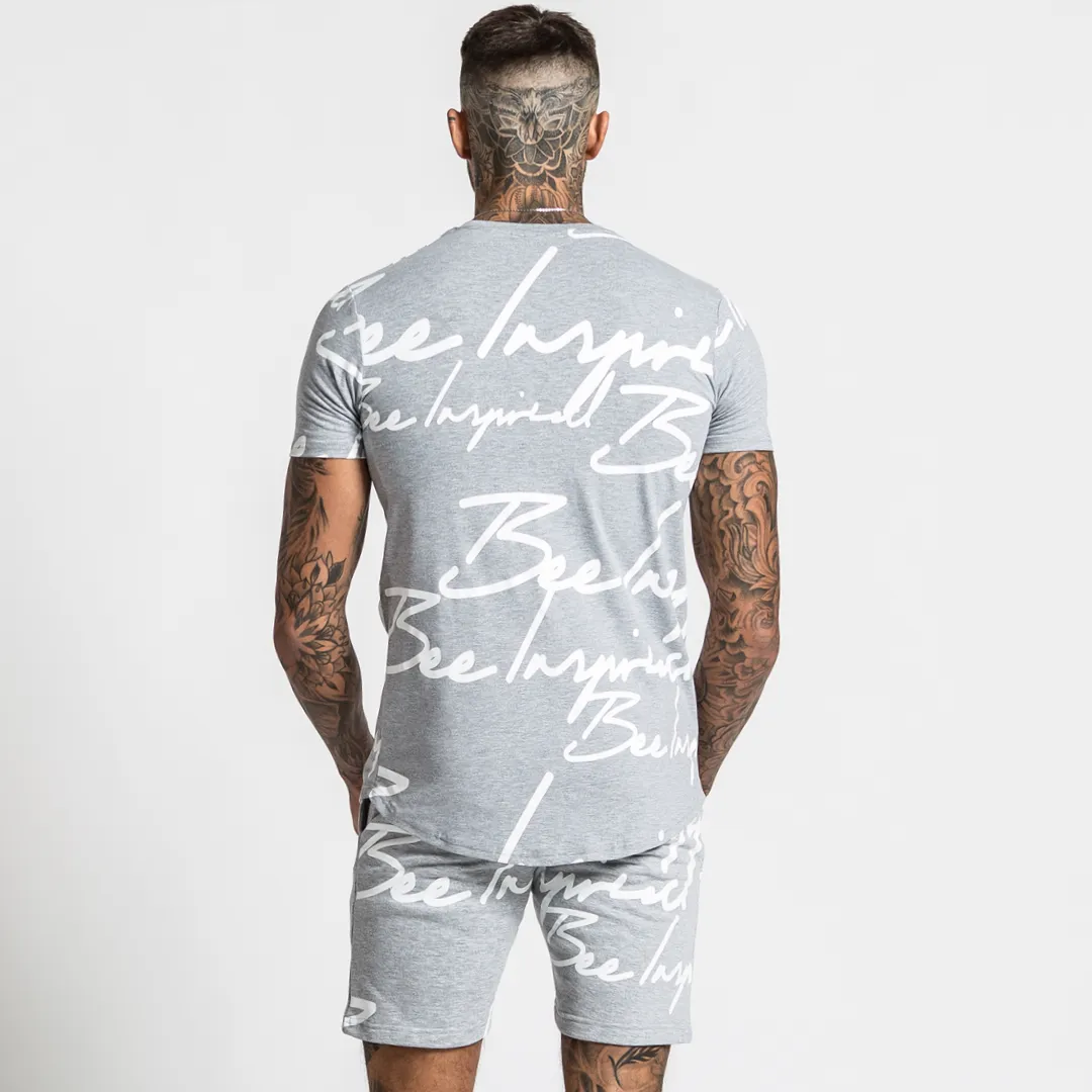 Script Tee - Grey