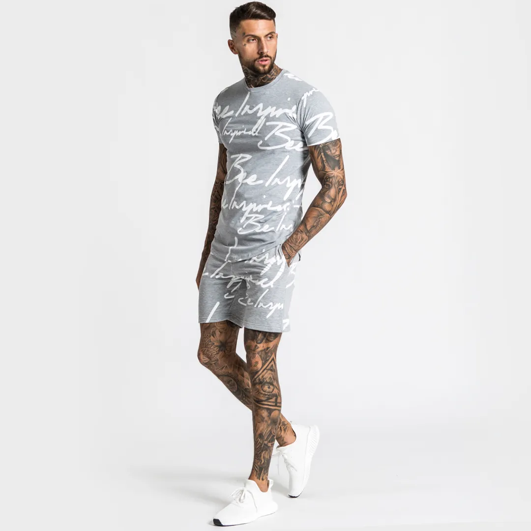 Script Tee - Grey