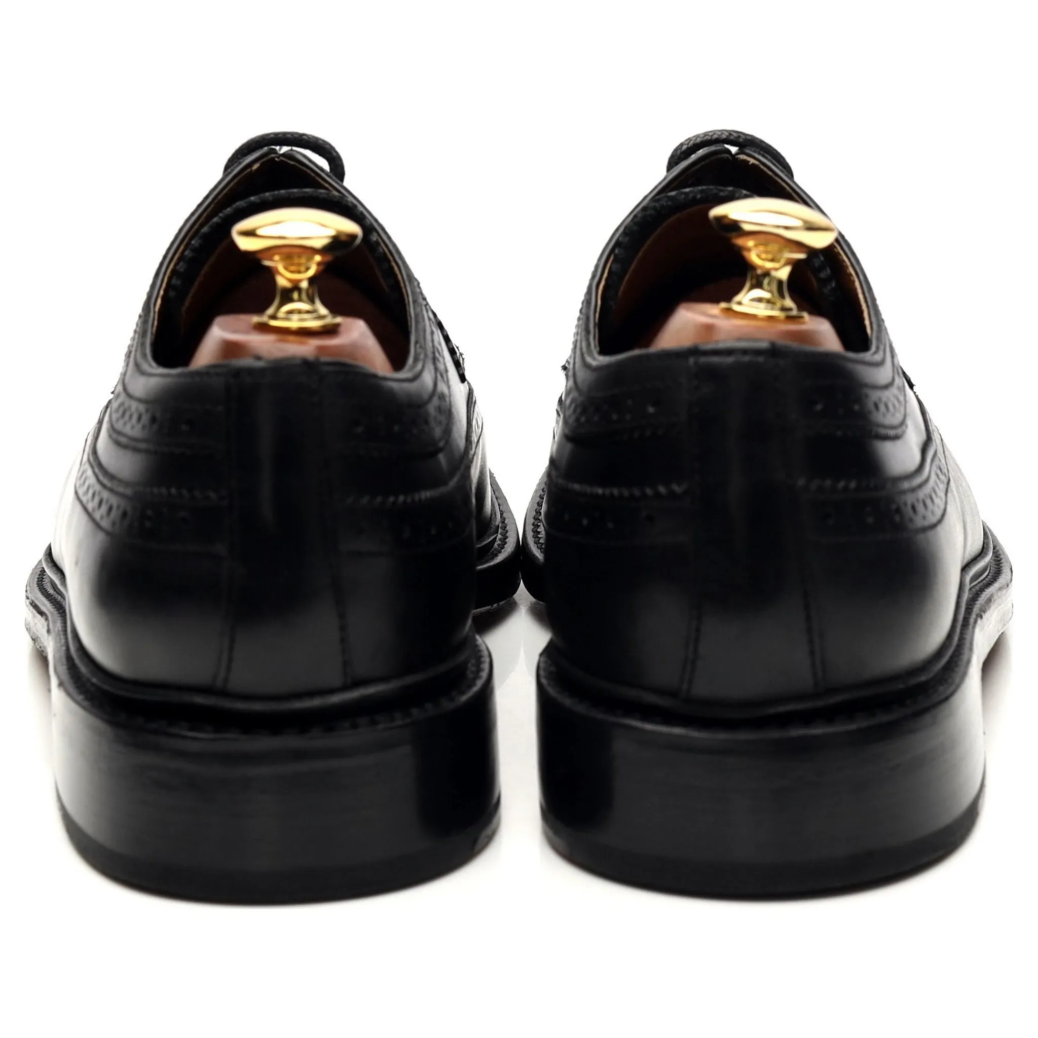 'Sid' Black Leather Derby Brogues UK 9 G