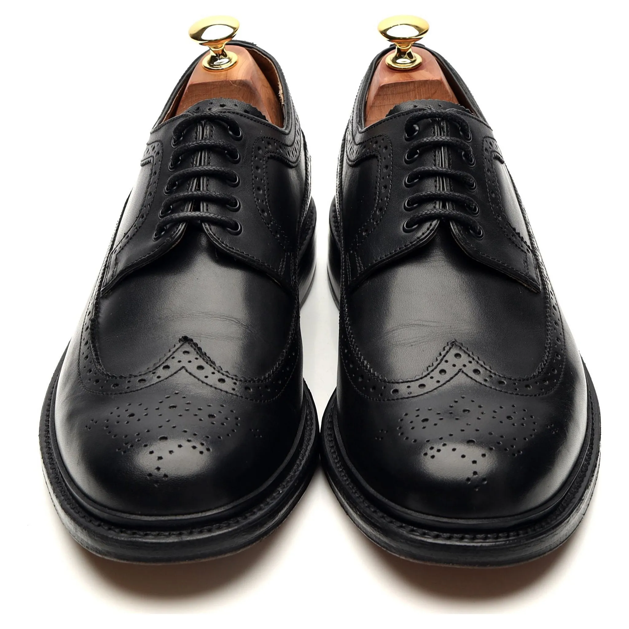 'Sid' Black Leather Derby Brogues UK 9 G