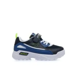 Sneakers bambino blu e bianche chunky da palestra