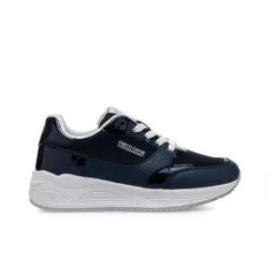 Sneakers blu con suola chunky