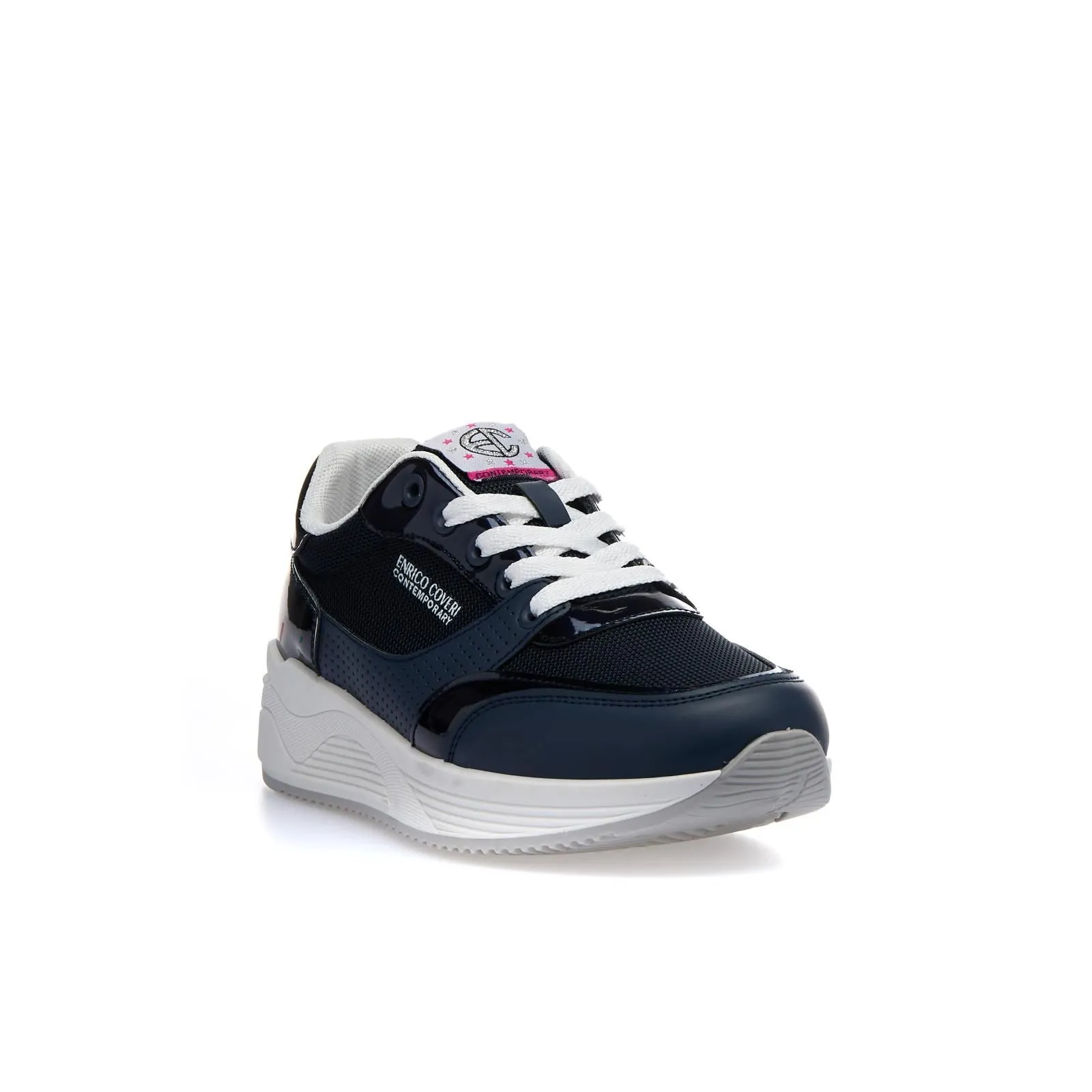 Sneakers blu con suola chunky