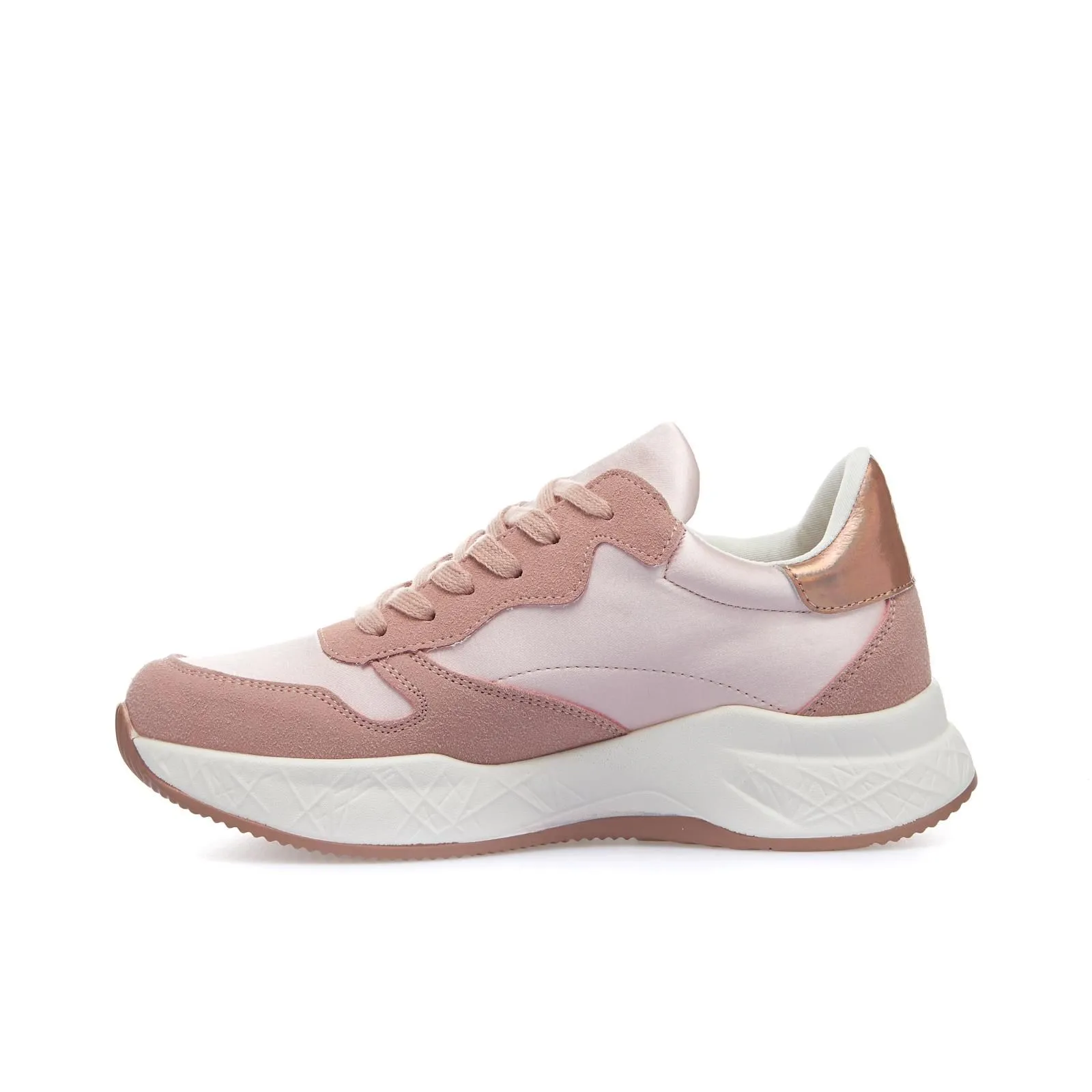 Sneakers rosa con suola chunky